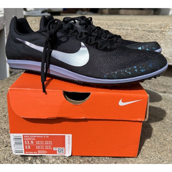 Nike Other - Nike Zoom Rival D 10 907566-003 Black Indigo Fog Track Cleats Shoes Size 11.5
